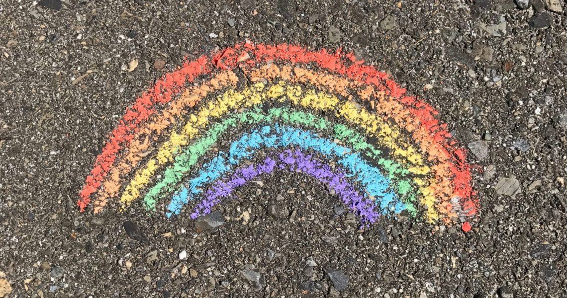 Rainbow Chalk Brings Hope
